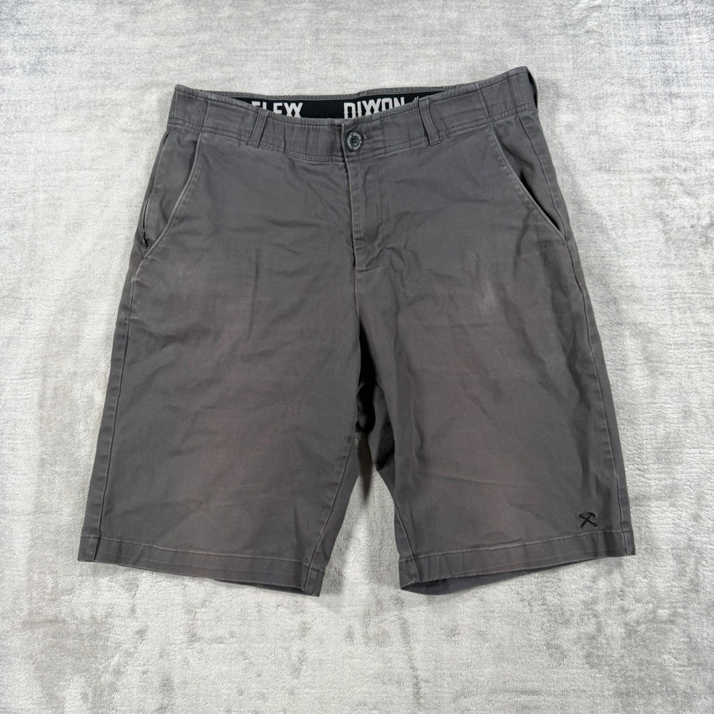 Dixxon Flannel Co Shorts Mens 32 Grey Stretch Cotton Workwear Casual Biker